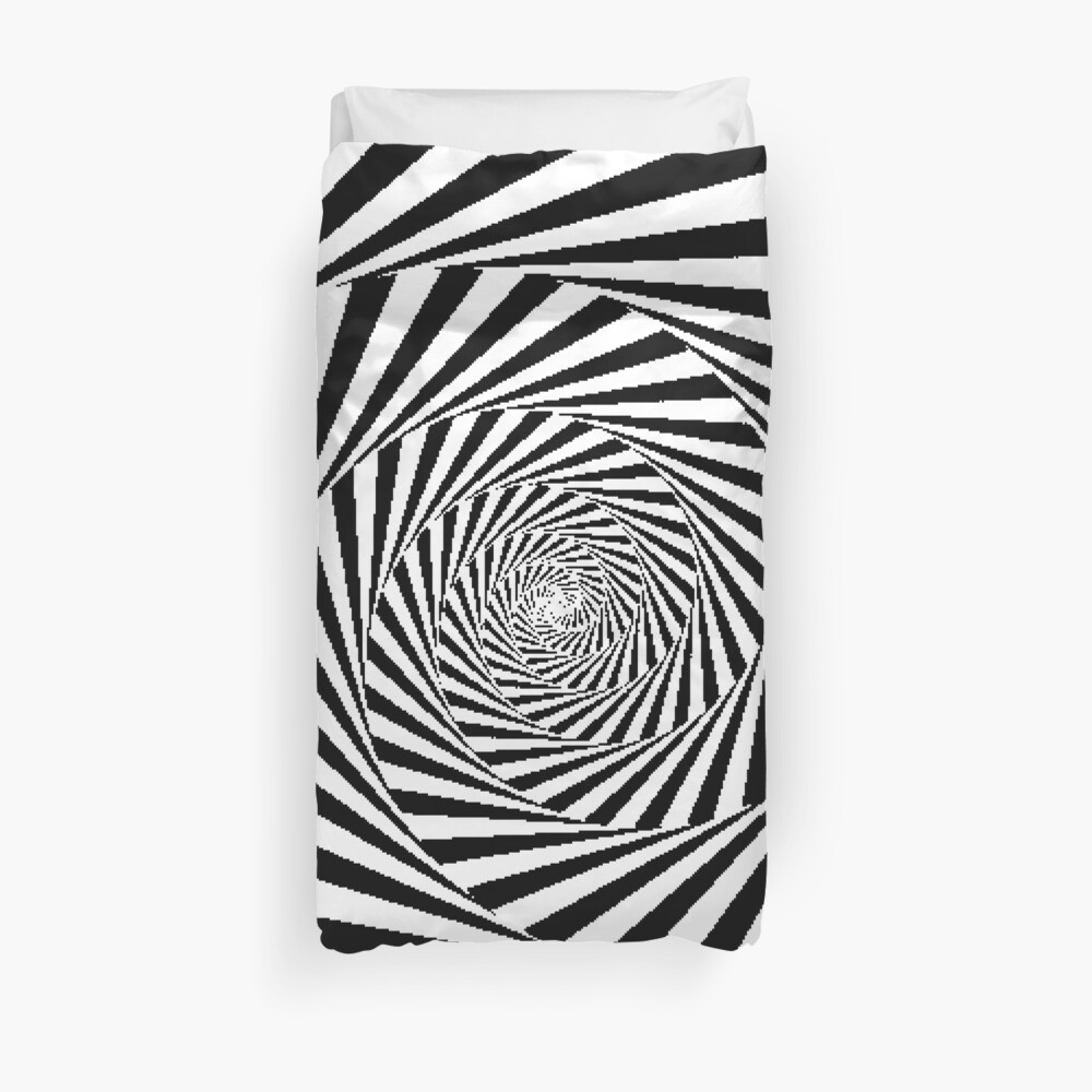 Optical Illusion Beige Swirl,  dc,1000x1000,twin,bed