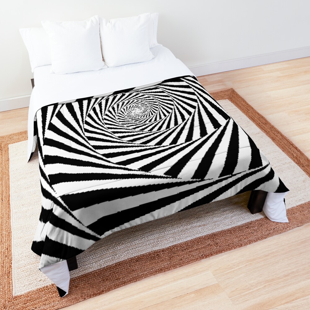 Optical Illusion Beige Swirl,  ur,comforter_top_king,square,1000x1000