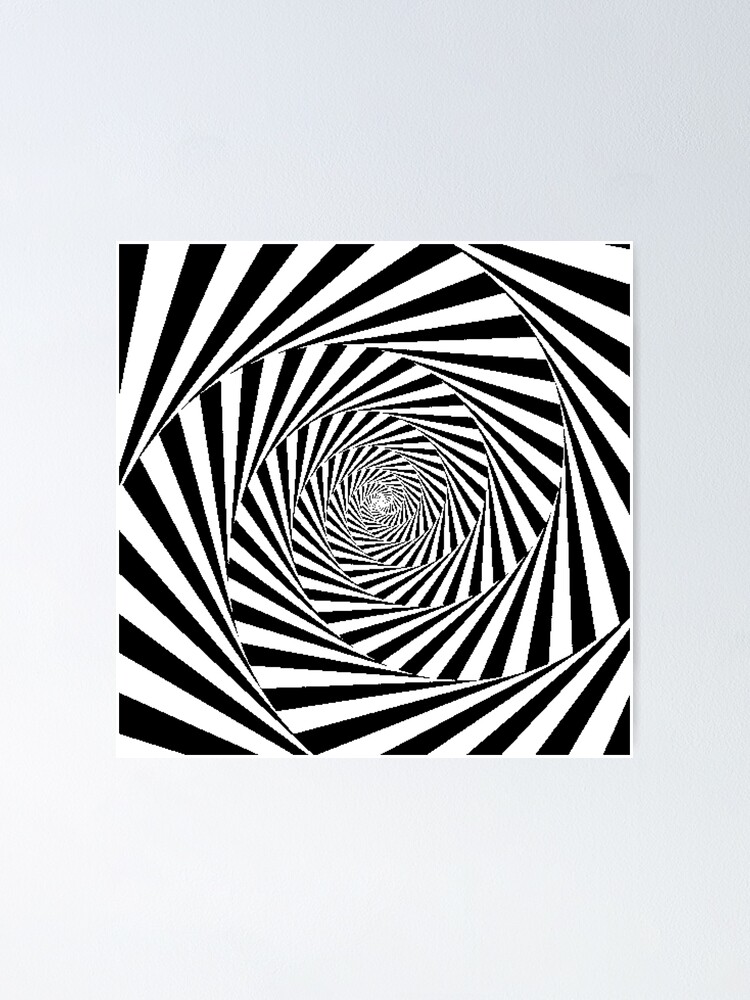 Alternate view of Espiral Hipnótica, Optical Illusion Beige Swirl Poster