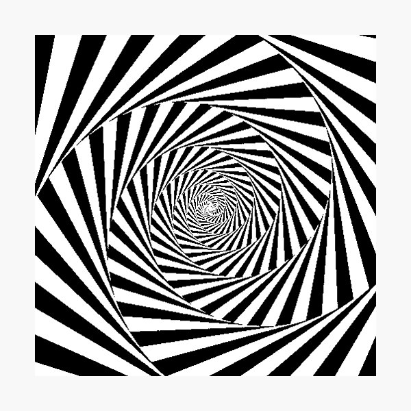 Espiral Hipnótica, Optical Illusion Beige Swirl Photographic Print