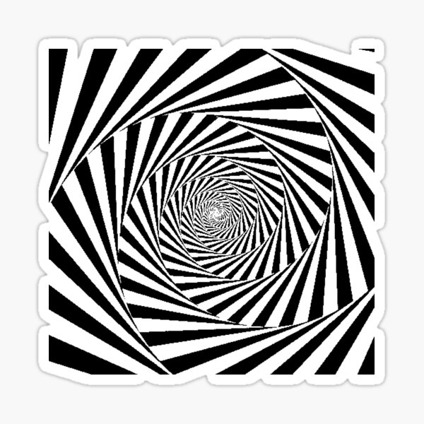 Espiral Hipnótica, Optical Illusion Beige Swirl Sticker