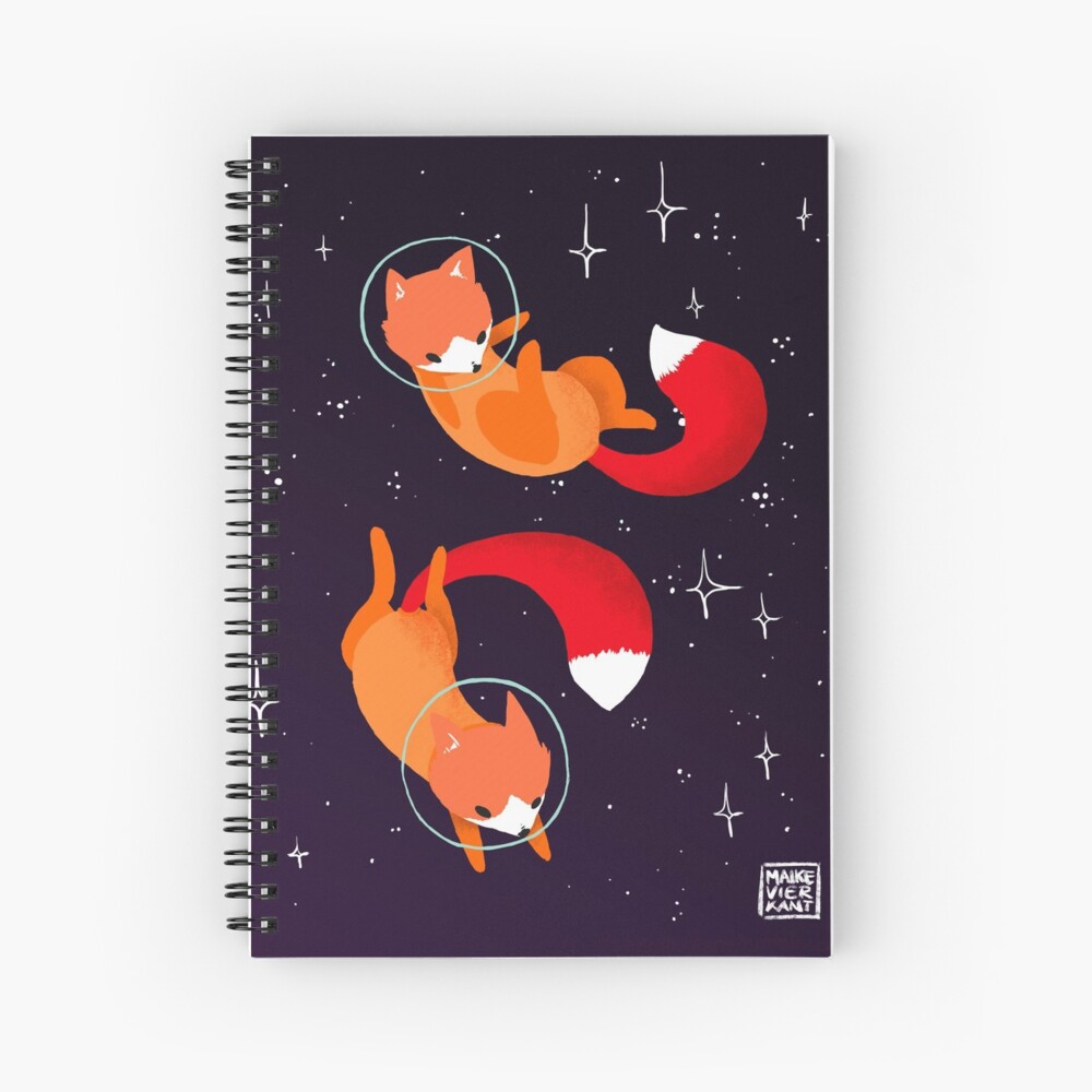 Space Foxes Spiral Notebook