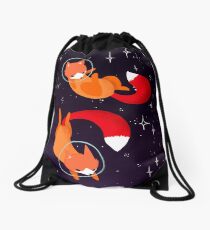 Space Foxes Drawstring Bag