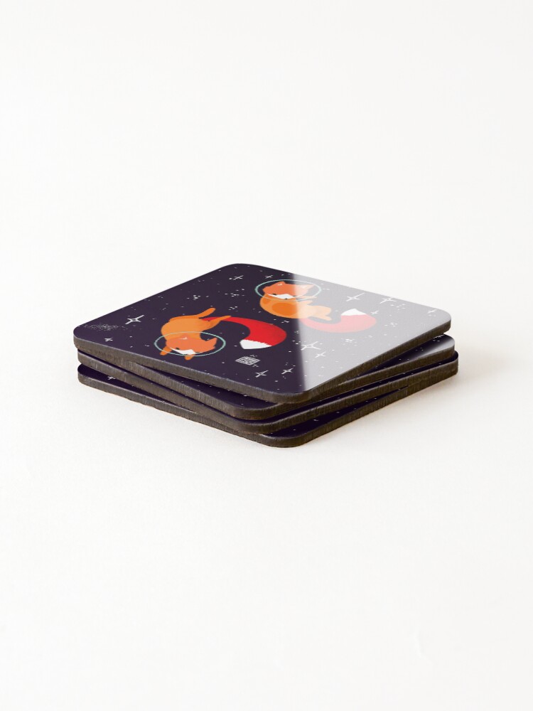 Alternate view of Space Foxes Coasters (Set of 4)