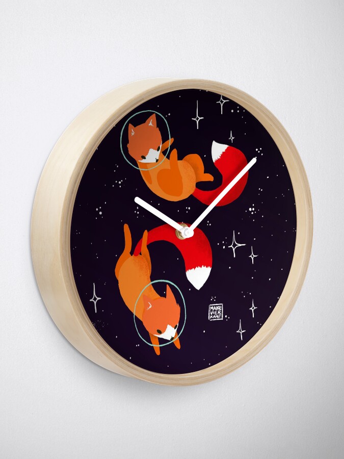 Alternate view of Space Foxes Clock