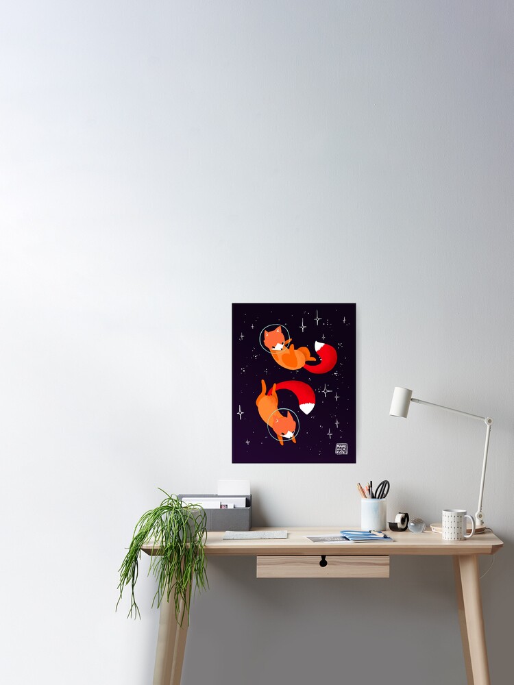 Verdorie Maaltijd salade Space Foxes" Poster for Sale by Vierkant | Redbubble