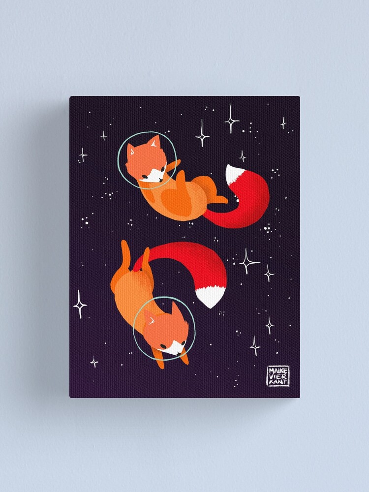 Alternate view of Space Foxes Canvas Print