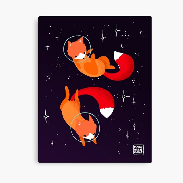 Space Foxes Canvas Print