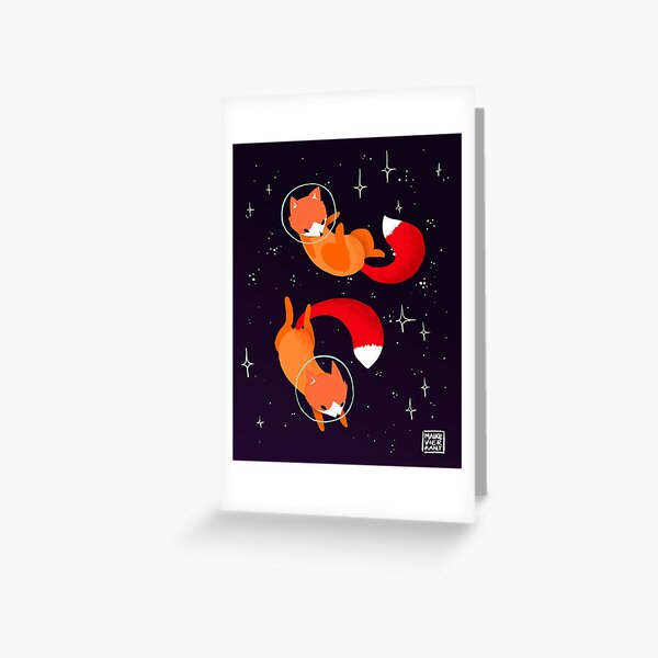 Space Foxes Greeting Card