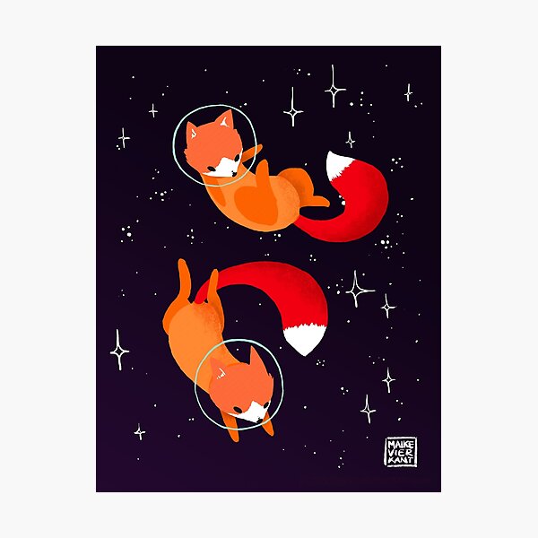 Space Foxes Photographic Print