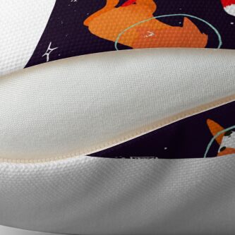 Alternate view of Space Foxes Throw Pillow
