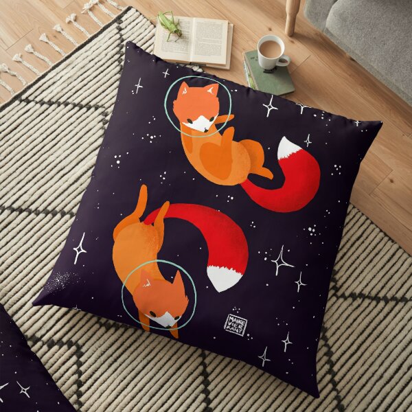 Space Foxes Floor Pillow