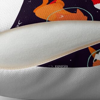 Alternate view of Space Foxes Floor Pillow