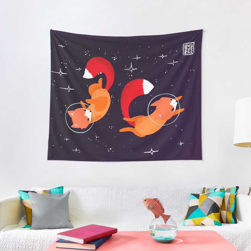 Space Foxes Tapestry