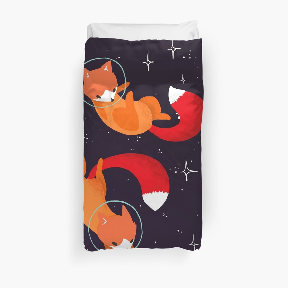 Space Foxes Duvet Cover