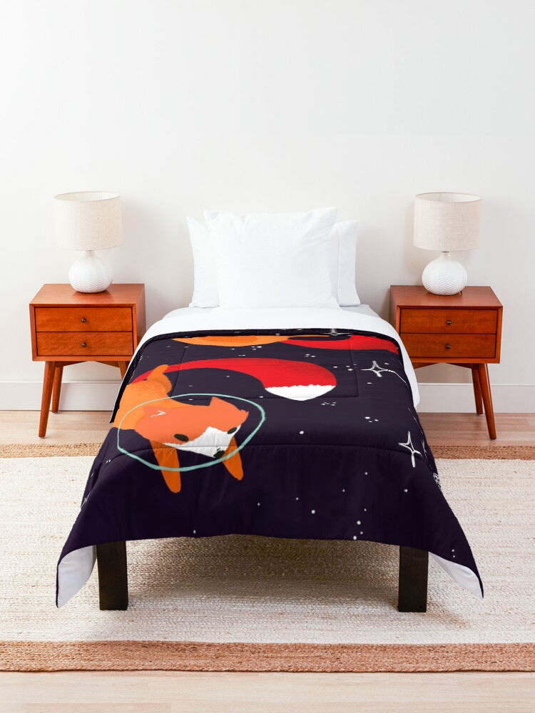 Alternate view of Space Foxes Comforter