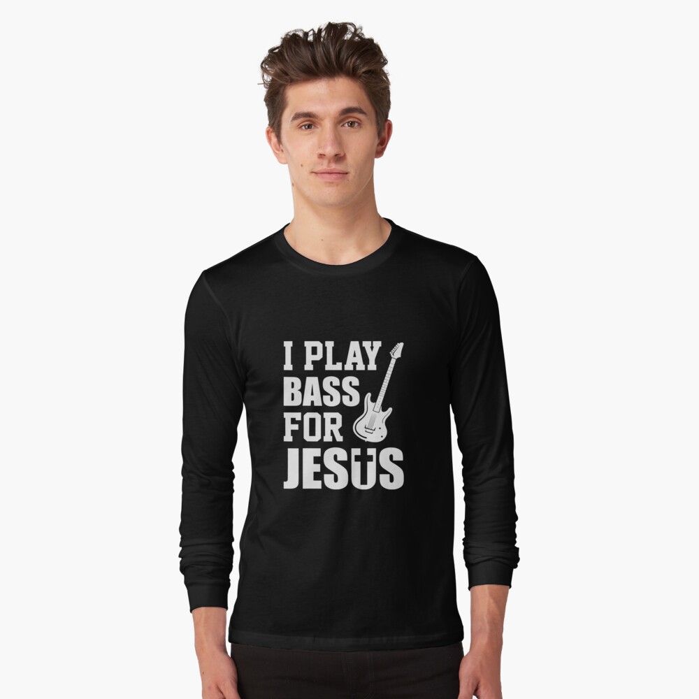 I Play Bass For Jesus Funny Guitar Essential T-Shirt for Sale by  ChadricArtist
