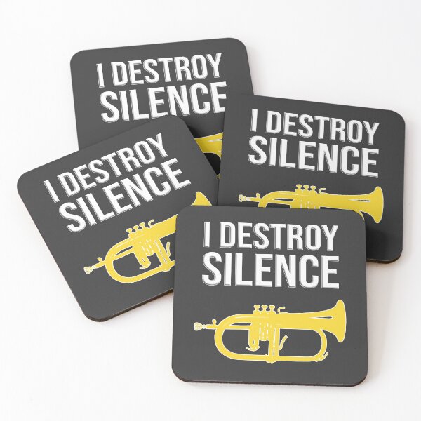 Item preview, Flugelhorn - I DESTROY SILENCE - Marching Band, Concert Band designed and sold by HEJAshirts.