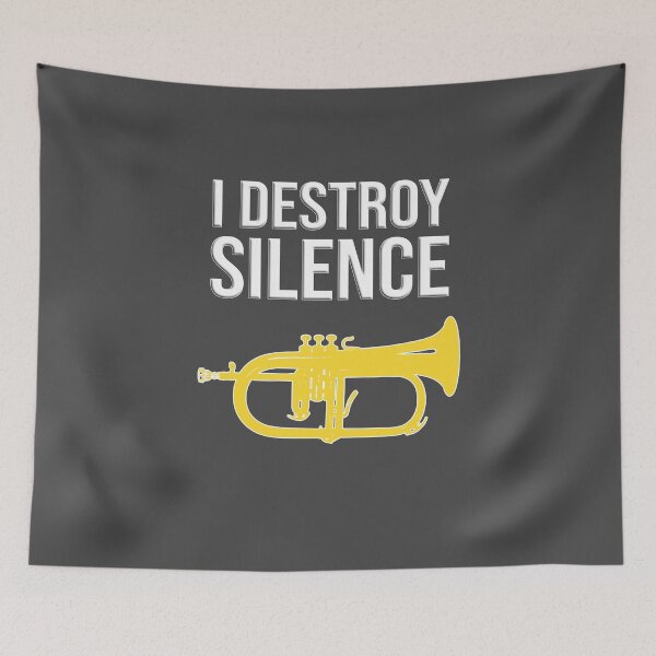 Item preview, Flugelhorn - I DESTROY SILENCE - Marching Band, Concert Band designed and sold by HEJAshirts.