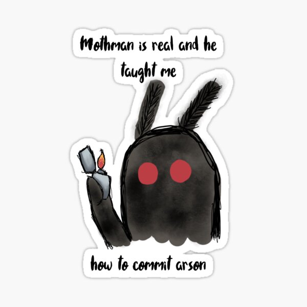 Mothman Arson Sticker