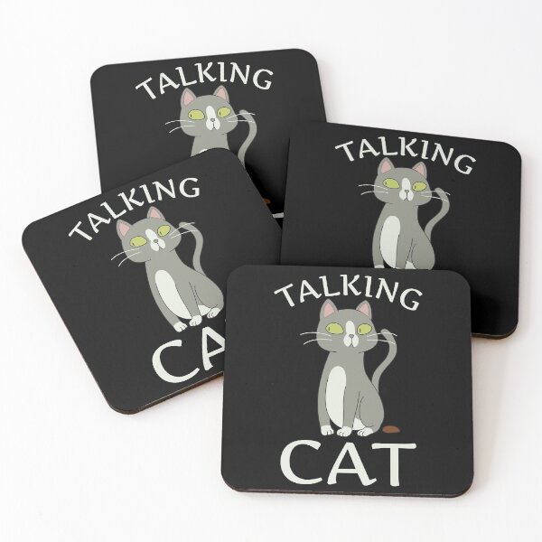 Talking Cat Coasters (Set of 4)
