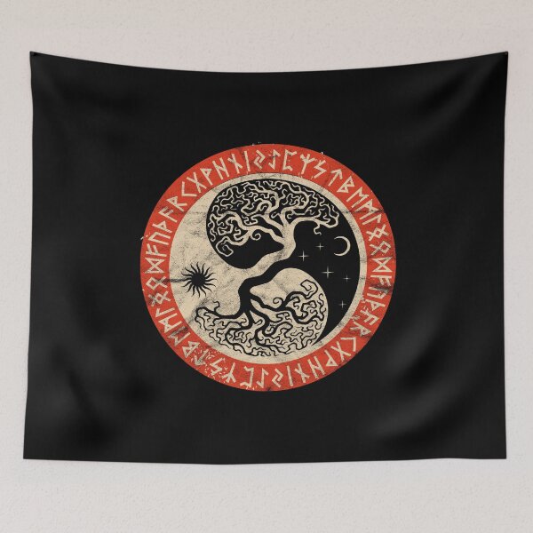 Item preview, Yggdrasil Midgard Viking Tree Odin Edda Thor Valhalla Norse design designed and sold by A-Fashion.