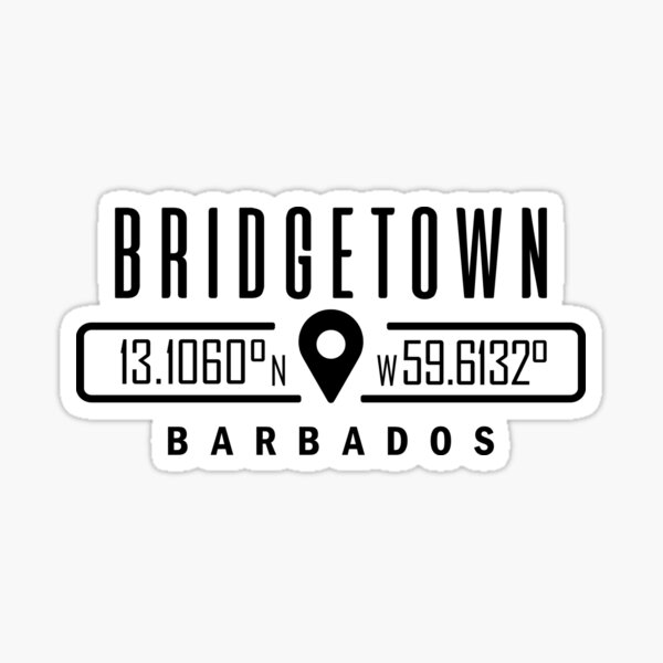 Item preview, Bridgetown Barbados GPS Location Coordinates designed and sold by IdentiTee Studios.