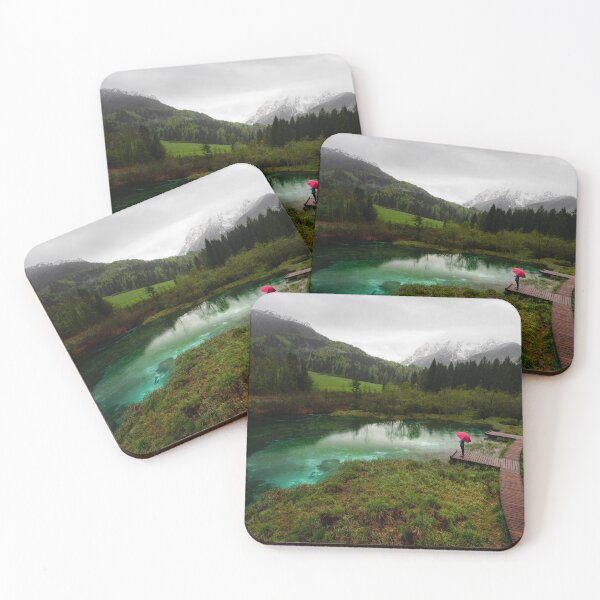 Item preview, Red umbrella green lake designed and sold by Patrik Lovrin.
