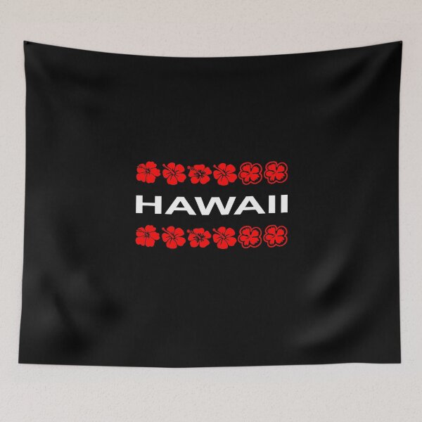 Item preview, Hawaii Red Flower Bands Dark Color designed and sold by TinyStarAmerica.