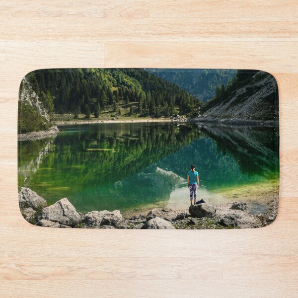Item preview, Person at mountain lake designed and sold by Patrik Lovrin.