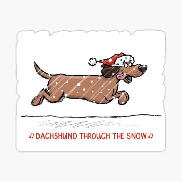 Item preview, Dachshund Through the Snow designed and sold by carlbatterbee.