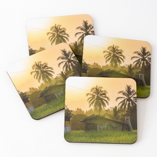 Item preview, View of a hut in the rice fields of Ubud in Indonesia designed and sold by MichielTon.