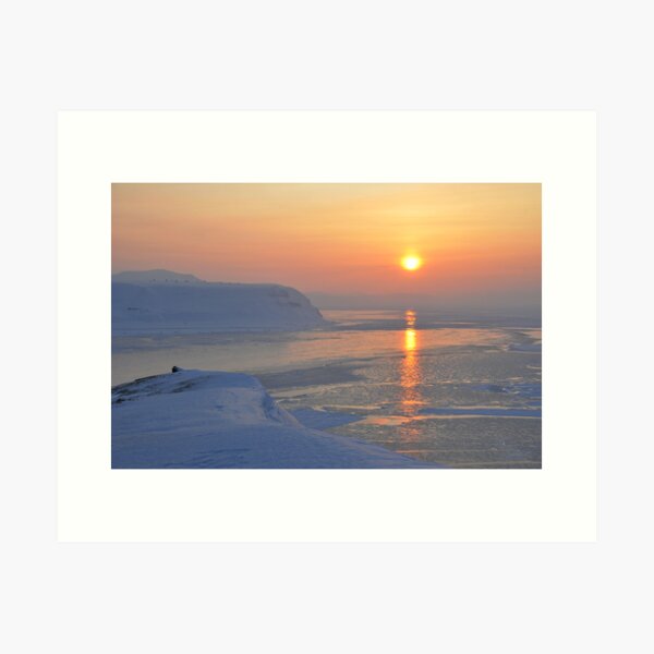 Isfjorden Sunset in March Art Print