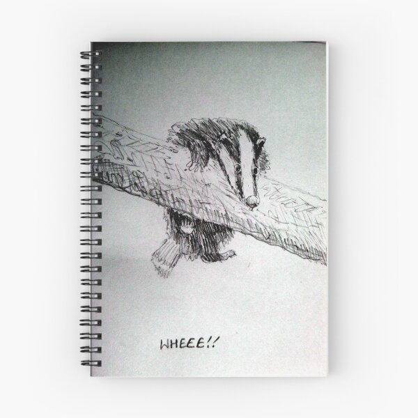 Item preview, Badger on a branch designed and sold by MoMoJaJa.