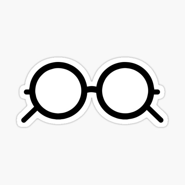 Glasses Glossy Sticker