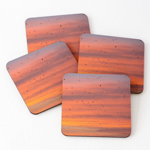 Item preview, Bats flying away to find food during sunset designed and sold by MichielTon.