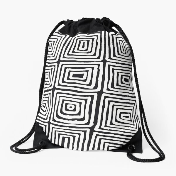Optical illusion Drawstring Bag