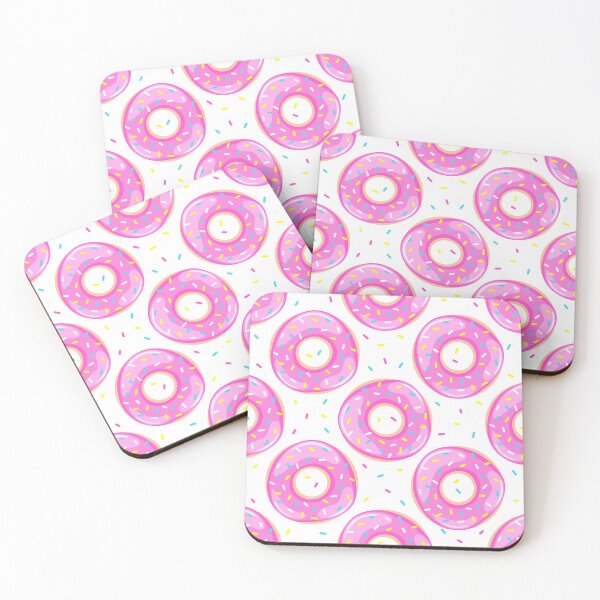 Item preview, Pink donuts seamless pattern. Sweet food repeat background. Vector illustration. designed and sold by illucesco.