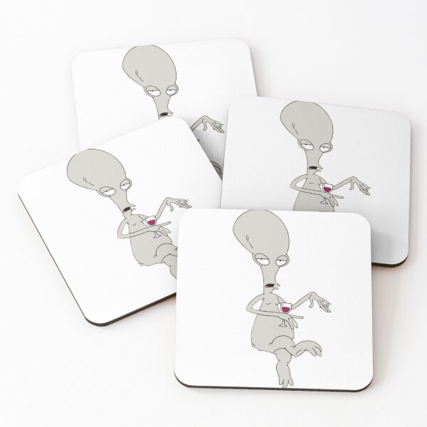 Item preview, Roger the alien American Dad wine and cig Aesthetic Stickers designed and sold by emeraldssun.