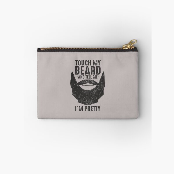 Item preview, Touch my beard and tell me I'm pretty funny gift bearded men with black facial hair  designed and sold by alenaz.
