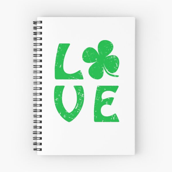 Artikelvorschau, Vintage LIEBE glückliches 4 vier Blatt-Klee-St Patrick Tagesgeschenk entworfen und verkauft von Maryna Denysenko.