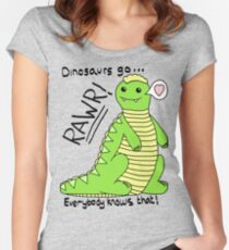 Dinosaurs Go Rawr! Women's Fitted Scoop T-Shirt