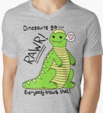 Dinosaurs Go Rawr! Men's V-Neck T-Shirt