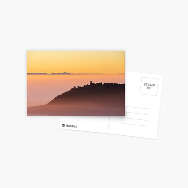 Sea of clouds and Castle of Haut-Koenigsbourg Postcard