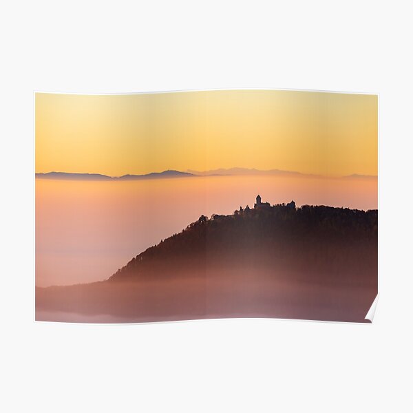 Mer de nuages et Château du Haut-Koenigsbourg Poster