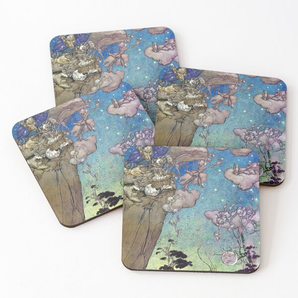 Item preview, Arthur Rackam fairies stealing the moon designed and sold by myatticstudio.