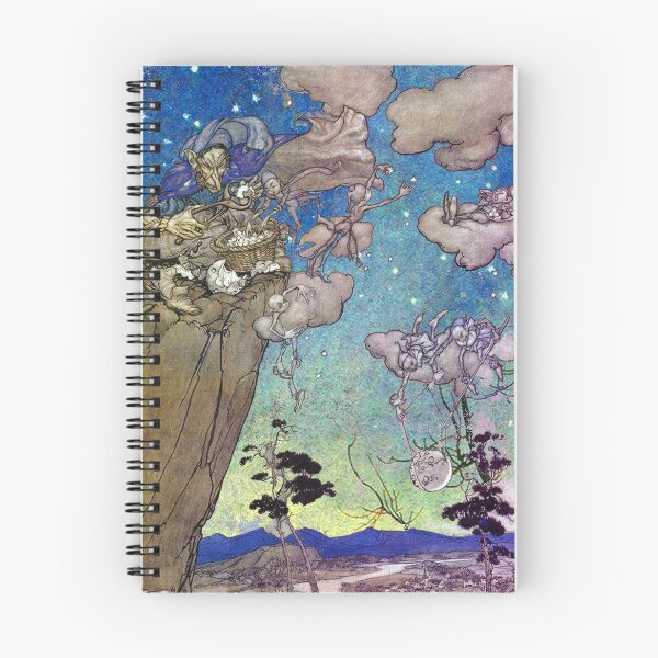 Item preview, Arthur Rackam fairies stealing the moon designed and sold by myatticstudio.