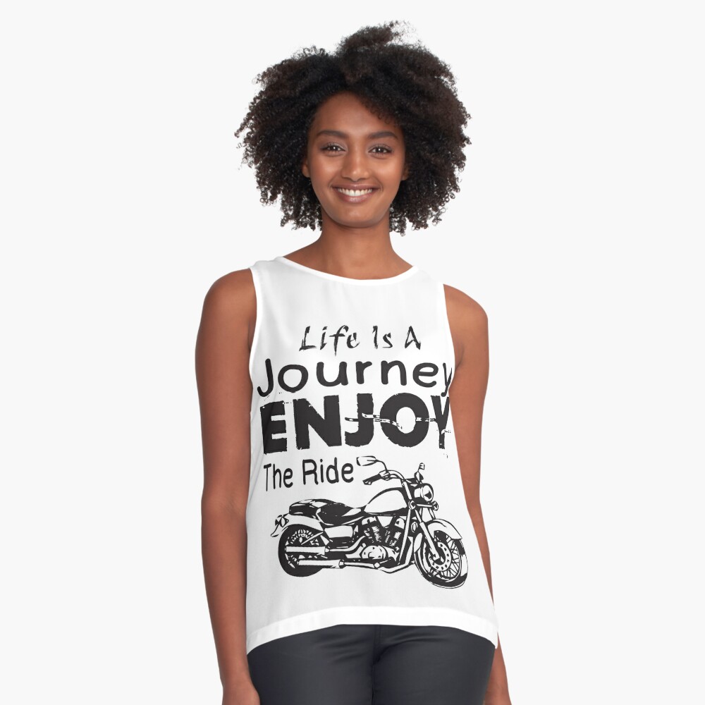 Funny gift for motorcyclists and speedjunkies. Gift idea for all who love  to ride a motorcycle. Enjoy the ride Kids T-Shirt by BauGaaDesign