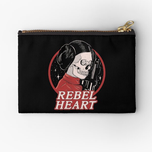 Rebel Heart Leia Skull Zipper Pouch