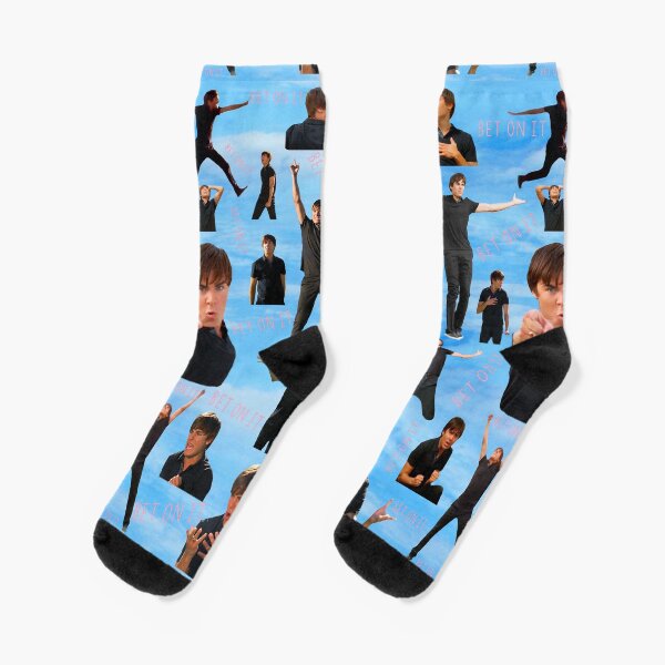 Zac Efron Troy Bolton Bet On It High School Musical Socks
